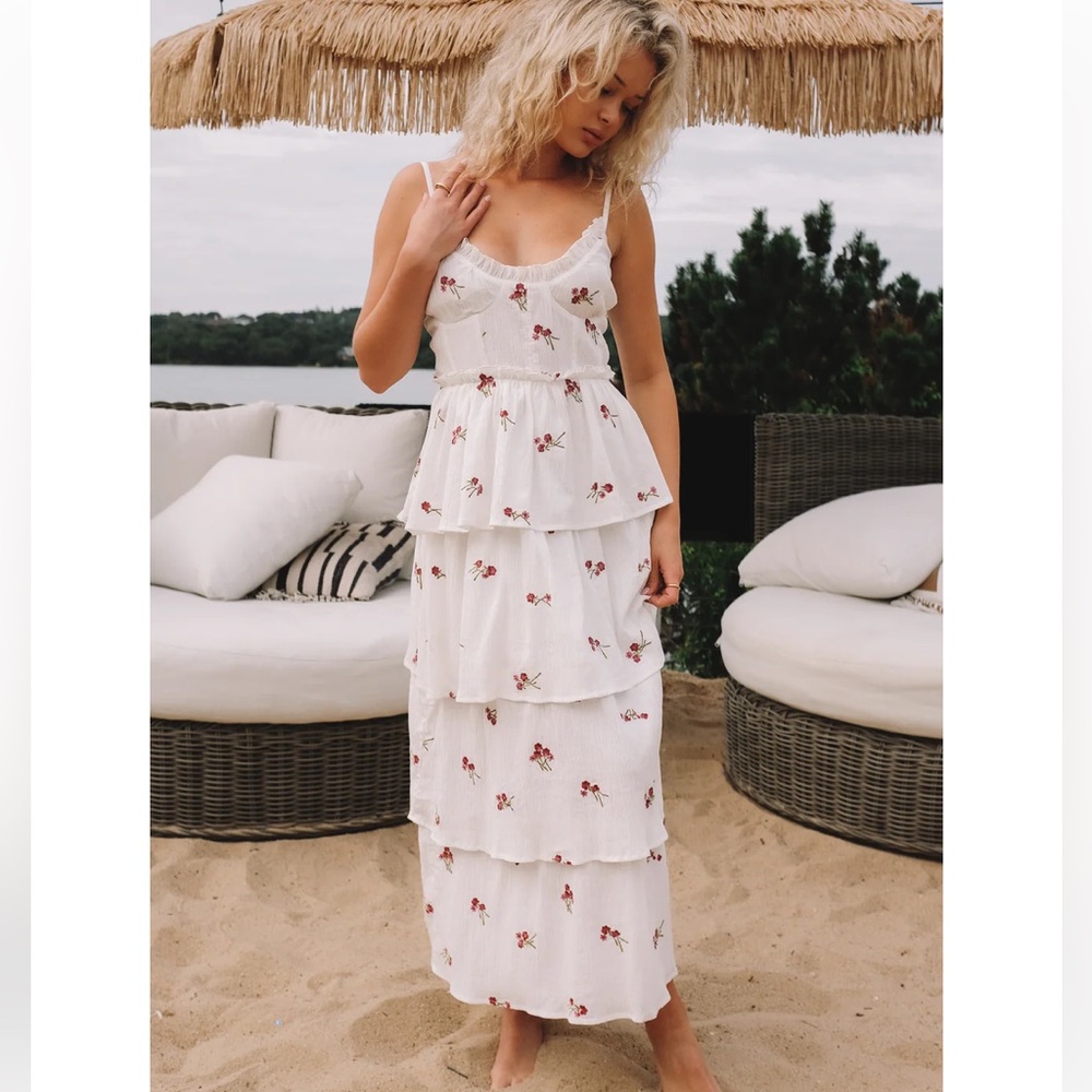 ❌SOLD❌ Tiered Maxi Dress 🧡